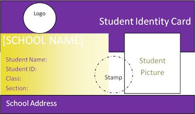 student id card template download
